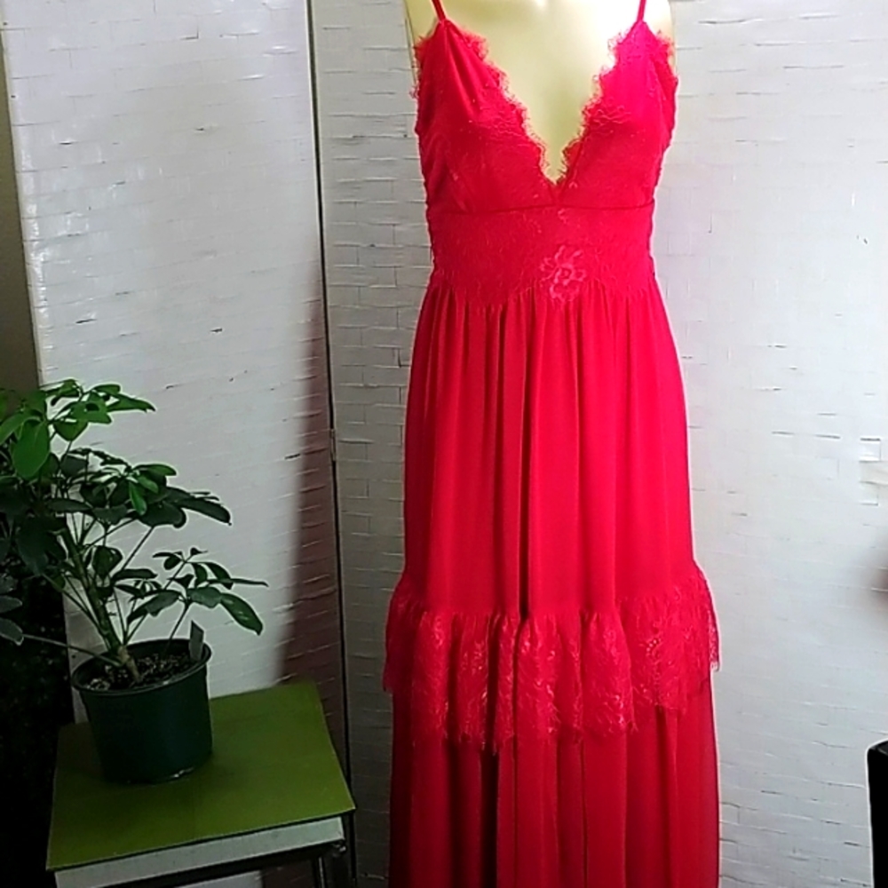 Lovely Lace & Shear Gauze Lulu's Maxi